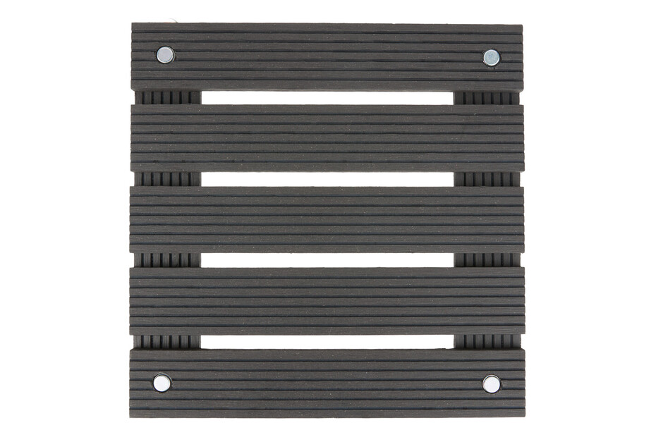 FIVMEN Lot De 2 Planches à Roulettes Rondes Pour Plantes WPC 30cm - Chariot Soucoupe 100kg Gris Foncé Intérieur Extérieur