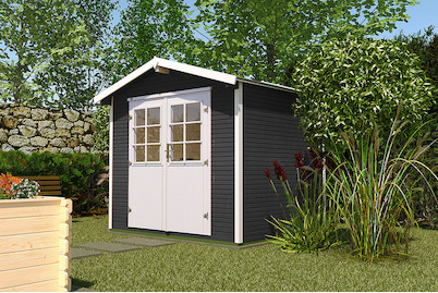 Weka Capanno da giardino 218 Gr. 2 con porta doppia | 3 × 2 m
