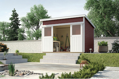 Weka Maison de jardin avec porte coulissante 225 | 21 mm | 3 × 2 × 2.4 m