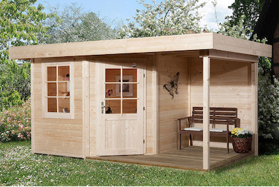 Weka Designhaus 213 A 5-Angoli con terrazza coperta | ⌀ 3 m