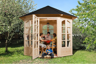 Weka Padiglione ottagonale 234 B con 7 finestre | 3 × 3 × 2,8 m