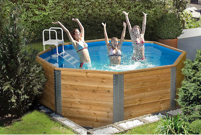 Weka Piscina in legno massello 593 Naturale | ⌀ 3,1 m | 7,5 m³