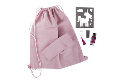 Image of Rayher Bastelpackung Turnbeutel Set Einhorn | 38 × 42 | 21 × 8 cm