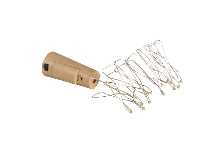 Rayher LED-Mini-Lichterkette Korken mit 15 LEDs