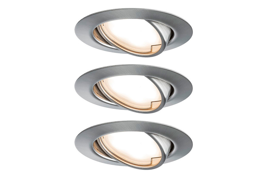 PAULMANN - Ebl 93399 Lampada Led Base Rotonda 10 Faretti Max. 10w Ferro Spazzolato Apparecchio Da Incasso Spot Da Soffitto Gu10 PAULMANN - Ebl 93399 Lampada Led Base Rotonda 10 Faretti Max. 10w Ferro Spazzolato Apparecchio Da Incasso Spot Da Soffitto Gu10