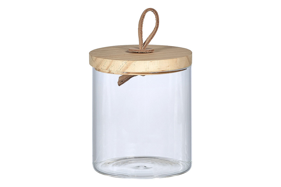 My Home Glasdose mit Holzdeckel