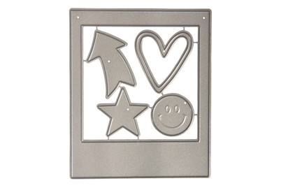 Rayher Ensemble de Pochoirs à Découper Cadre Photo | 2 × 7 × 8.5 cm | 5 Pièces