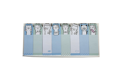 Image of Rayher Memo-Stickers Kleine Katze | 5.3 × 1.5 cm | 8 Motive × 15 Blatt
