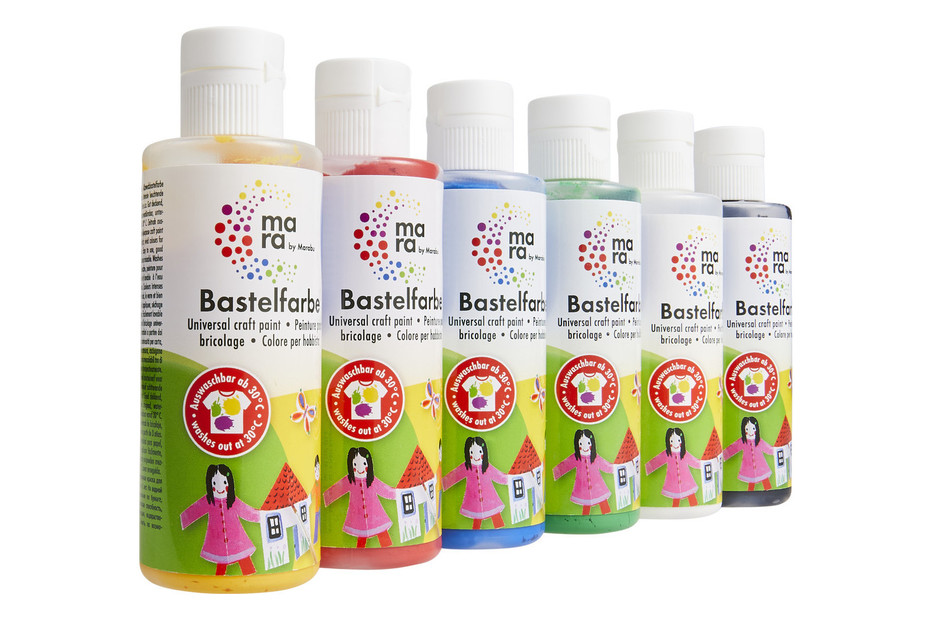 Marabu 0303000050800 – KiDS Lot de 6 couleurs vives de 35 ml, sans paraben, végétalien, sans lactose, sans gluten, convient pour la peinture à la maternelle, à l'école, à la thérapie et Marabu 0303000050800 – KiDS Lot de 6 couleurs vives de 35 ml, sans paraben, végétalien, sans lactose, sans gluten, convient pour la peinture à la maternelle, à l'école, à la thérapie et