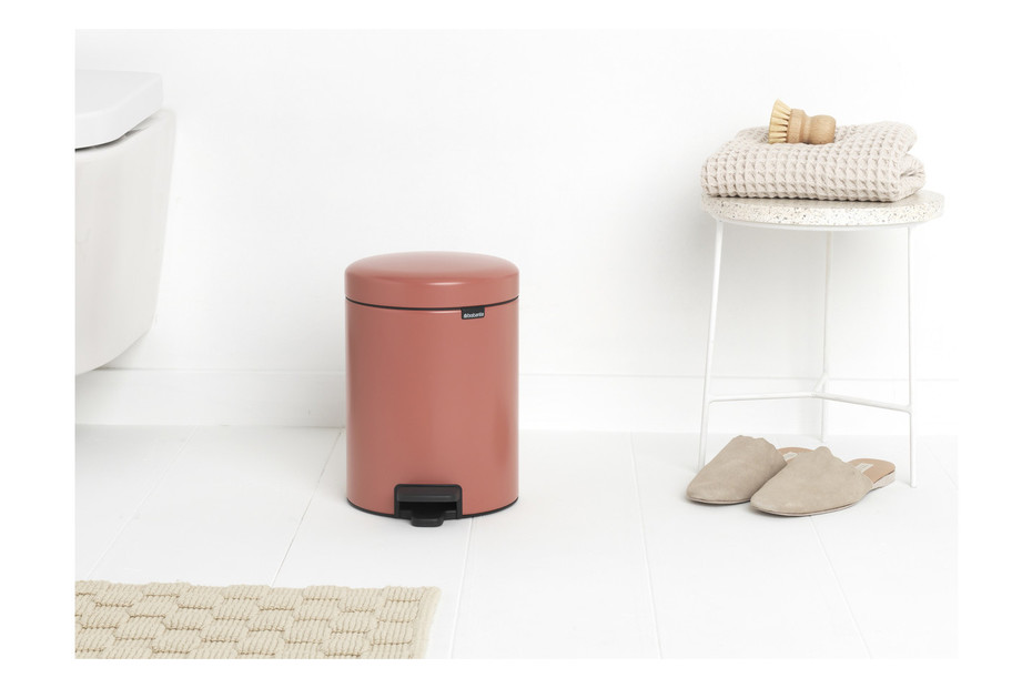 Pattumiera Bagno Spirella Moji 5 Litri A Pedale - Bianco/Rosso Con Fondo Silicone - Foto 8