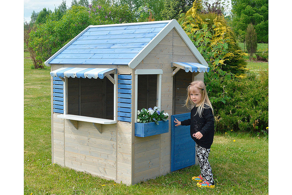 Wendi Toys M16R Maison de Jeu en Bois pour Enfants, 120×120×155 cm, avec Porte, Volets, auvent et Plancher, Bois FSC, cabane extérieure résistante aux Wendi Toys M16R Maison de Jeu en Bois pour Enfants, 120×120×155 cm, avec Porte, Volets, auvent et Plancher, Bois FSC, cabane extérieure résistante aux