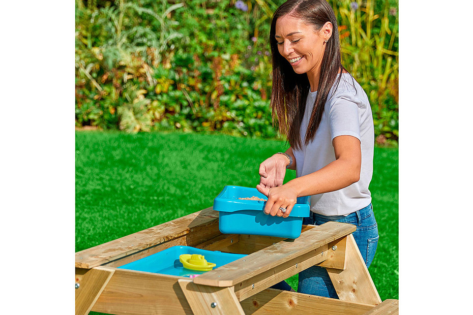 Sable Toy TP Toys Table de Jeu de Sable en Bois Deluxe | 49,5 × 105 × 110 cm ...