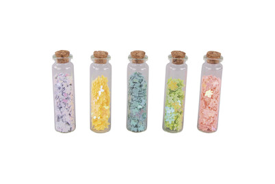 Image of Pailletten Schmetterlinge/Blumen sort., 0,6-0,9cm,in Fläschchen, Box 5Flasche