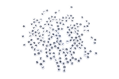Image of Rayher Plastik-Buchstaben-Perlen | ⌀ 6 mm | 40 g