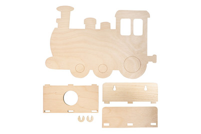 Image of Rayher Holzbausatz Lampe Zug | 29 × 18.3 × 7.5 cm | 6-teilig