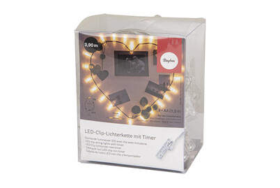 Image of LED-Clip-Lichterkette, 390cm, 25 LED's mit Clip, PVC-Box 1Stück
