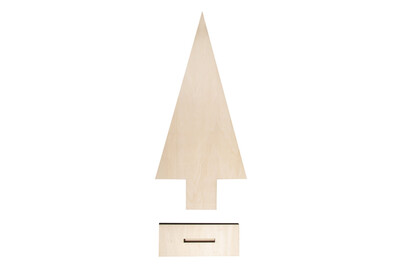 Image of Holz Weihnachtsbaum, FSCMixCred, 22,5x49,3cm, 2-teilig, 1Set