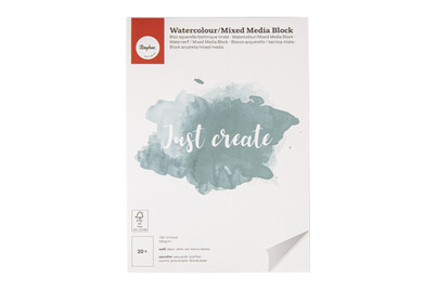 Image of Watercolour/Mixed Media Block,FSCMixCred, 150x210mm, 200 g/m², 20 Blatt, geleimt