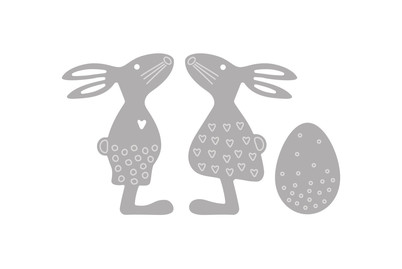 Rayher Set di Fustelle Amici di Pasqua | 2.5 × 4.5 cm | 3 Pezzi