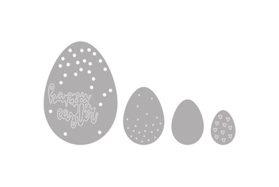 Rayher Set di fustelle a forma di Uova di Pasqua | 1.5 × 4.5 cm | 4 pezzi