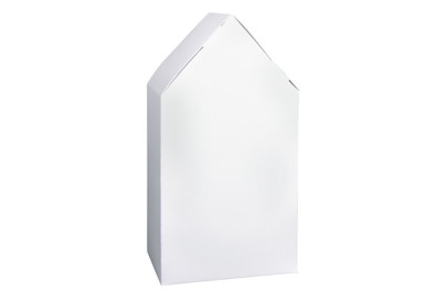 Image of Rayher Faltschachtel Haus Weiss | 10 × 7.5 × 20 cm | 6 Stück