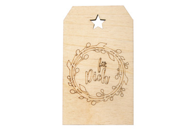 Image of Rayher Holz-Anhänger Für Dich FSC Mix Credit | 5 × 8 cm