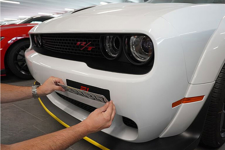 2 Portatarga In Velcro Senza Cornice - 50x10cm, Adesivo, Resistente Alle Intemperie - Foto 3