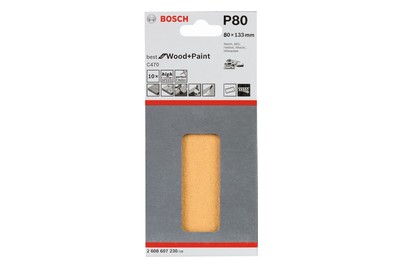 Image of Bosch Schleifblatt C470 Best for Wood and Paint | G80 | 10 Stück