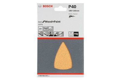 Image of Bosch Schleifblatt C470 Best for Wood and Paint | K40 | 10 Stück