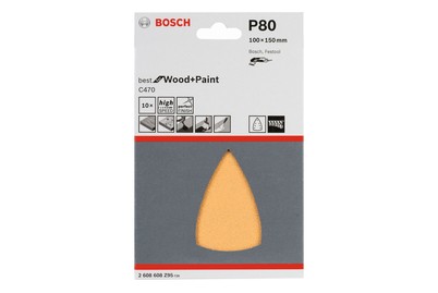 Image of Bosch Schleifblatt C470 Best for Wood and Paint | K80 | 10 Stück