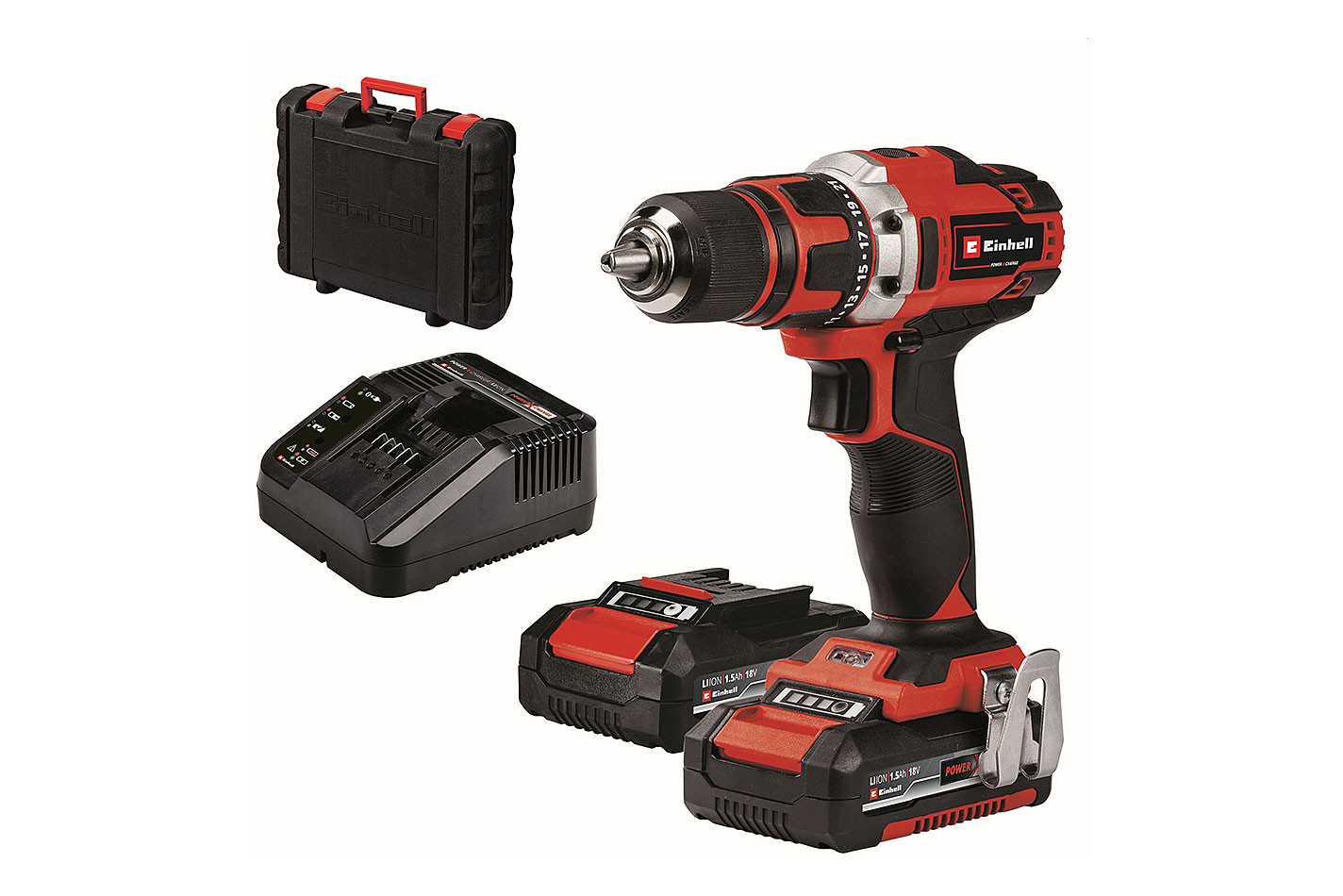 Einhell Set Perceuse-visseuse sans fil Te-Cd 18/40-1 Li | 2 × 1.5 Ah