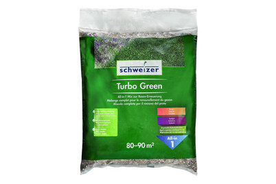 Schweizer Fertilizzante per prato Turbo Green | 4,5 kg | 80 m²
