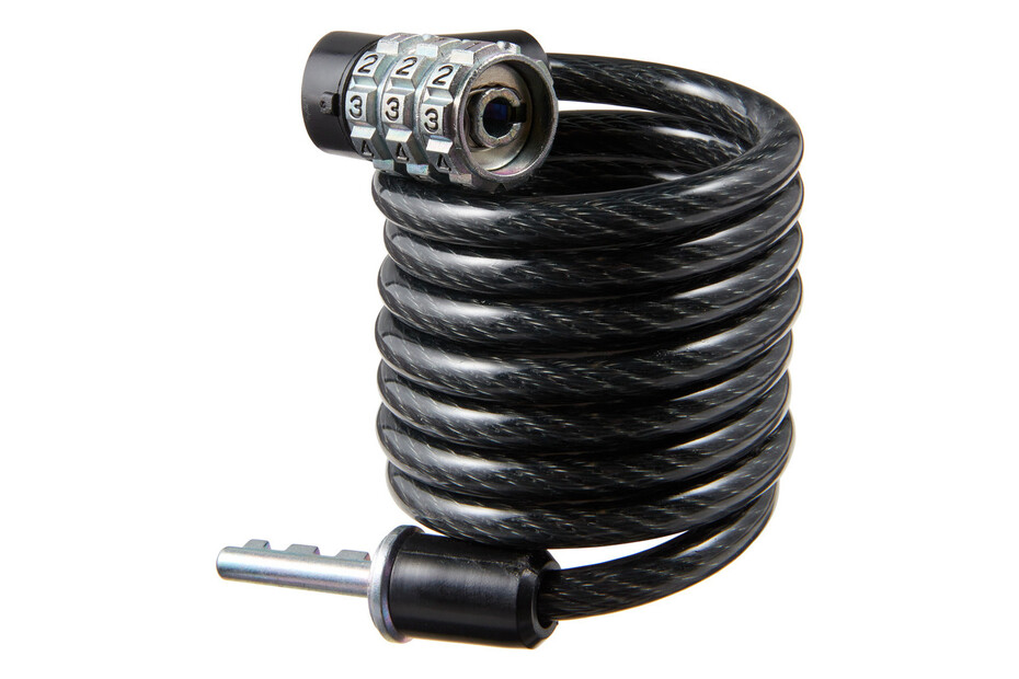 Abus Antivol Câble Spiralé Star 4508C/150 - Serrure Combinaison 8mm Niveau 2 Sécurité Pour Vélo Noir