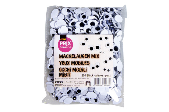 YUVKIN 100 Pièces Yeux Mobiles Autocollants Grands pour DIY Artisanat Décoration (10 mm et 20 mm) (Noir et Blanc YUVKIN 100 Pièces Yeux Mobiles Autocollants Grands pour DIY Artisanat Décoration (10 mm et 20 mm) (Noir et Blanc