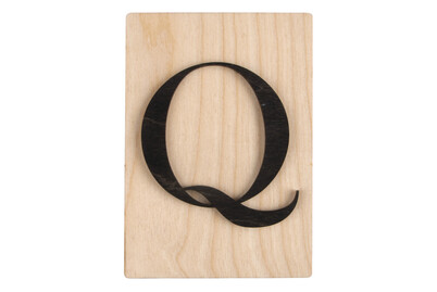 Image of Holz-Buchstabe Q, FSC Mixed Credit
