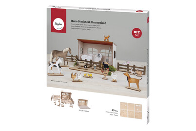 Image of Holz-Steckteil, Bauernhof, FSC MixCredit