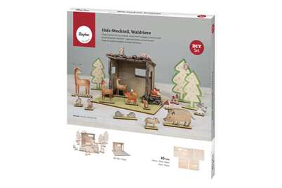 Image of Holz-Steckteil, Waldtiere, FSC MixCredit