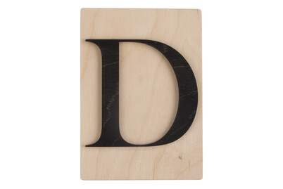 Image of Holz-Buchstabe D, FSC Mixed Credit