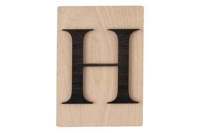 Image of Holz-Buchstabe H, FSC Mixed Credit, 10,5x14,8cm