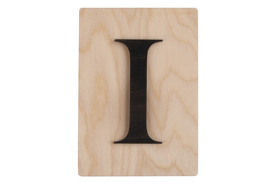 Image of Holz-Buchstabe I, FSC Mixed Credit, 10,5x14,8cm