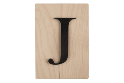 Image of Holz-Buchstabe J, FSC Mixed Credit, 10,5x14,8cm