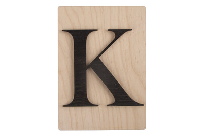 Image of Holz-Buchstabe K, FSC Mixed Credit, 10,5x14,8cm