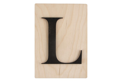 Image of Holz-Buchstabe L, FSC Mixed Credit, 10,5x14,8cm