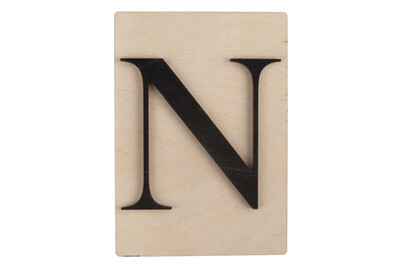 Image of Holz-Buchstabe N, FSC Mixed Credit, 10,5x14,8cm