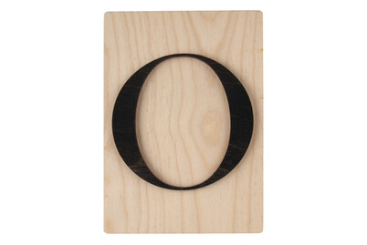 Image of Holz-Buchstabe O, FSC Mixed Credit, 10,5x14,8cm