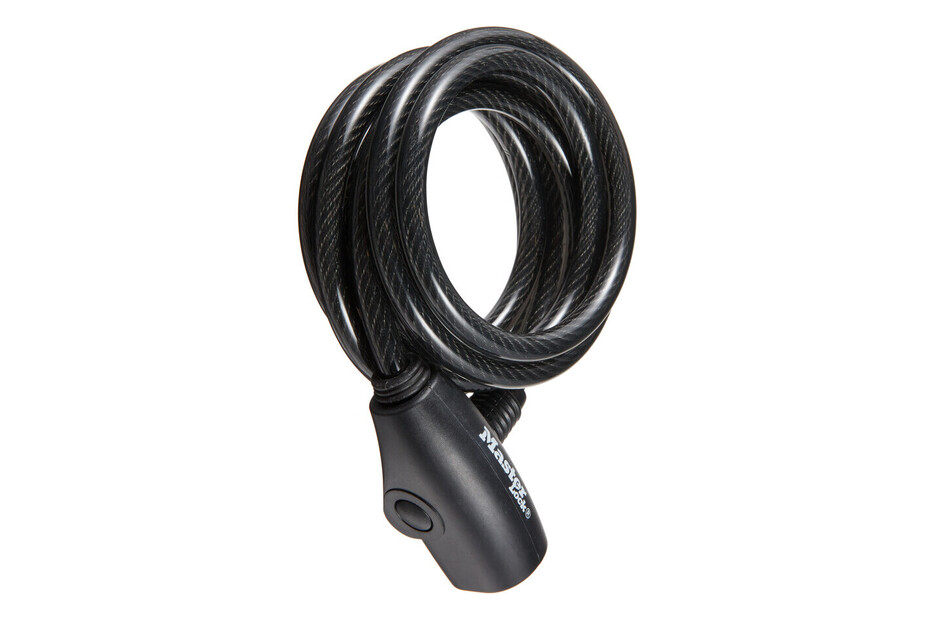 Vélo serrure à câble ASL-31 1500mm câble d'acier 8mm universel noir Vélo serrure à câble ASL-31 1500mm câble d'acier 8mm universel noir