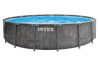 Intex Telaio a prisma per piscina Greywood 457 x 122 cm rotondo
