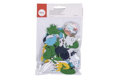 Image of Rayher Filz-Motive Selbstklebend Meer Mix | 4 cm | 100 Stück