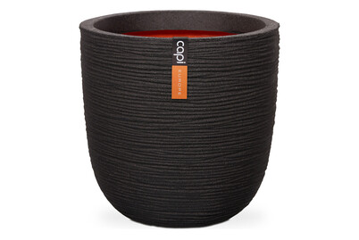Image of Capi Pflanztopf RIB Roma Schwarz | ⌀ 43 × 41 cm | 47 l