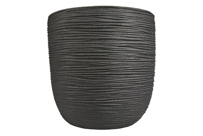 Image of Capi Pflanztopf Tutch Roma Rund Schwarz | ⌀ 35 × 34 cm | 25 l